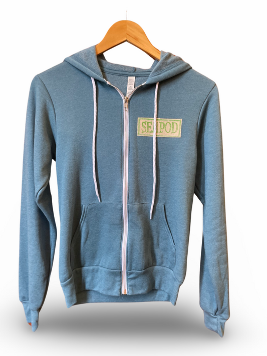 Seapod - Grey Whale Cow & Calf Hoodie - Teal