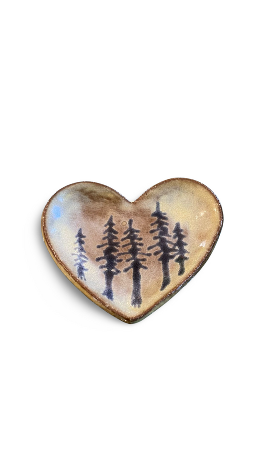 Bery Birdy - Trinket Dish - Small Redwood Heart