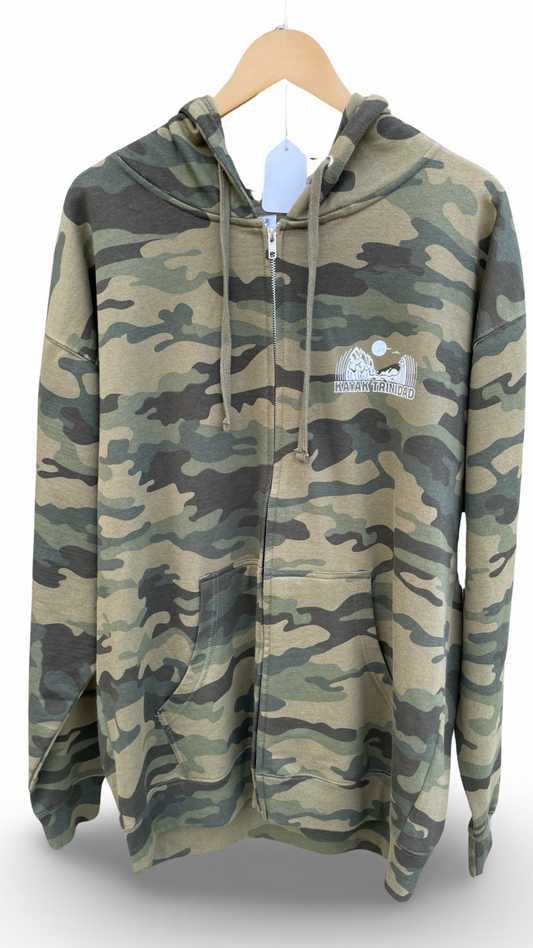 Kayak Trinidad Hoodie - Forest Camo - Front Zip